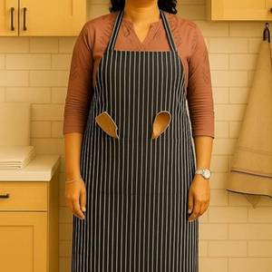 Tablier de cuisine professionnel en coton de qualité export, logo personnalisé, réutilisable et facile à laver - Product Image 3