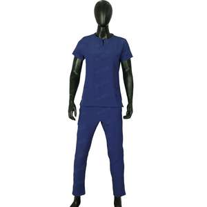 Blaze Enfermera Scrubs Uniformes Suave y Ligero Manga Corta Stand Collar Cómodo Hospital Scrub Sets - Product Image 2