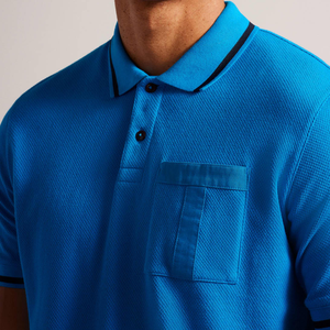 เสื้อโปโลผ้าฝ้าย100สำหรับผู้ชายเสื้อโปโลระบายอากาศได้ดีปรับแต่งโลโก้ได้ตามต้องการ - Product Image 3