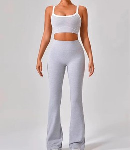 Nouvel arrivage de vêtements de sport Ensemble de yoga pour femmes Ensemble de yoga pour femmes de qualité supérieure Ensemble de yoga pour femmes Ensemble de yoga pour femmes Legging évasé Soutien-gorge sans manches - Product Image 6
