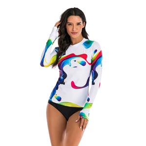 High Quality OEM Sublimation Printed Full Sleeve MMA <b>Rash</b> <b>Guard</b> for <b>Women</b> BJJ High Visibility Clothing - Product Image 1
