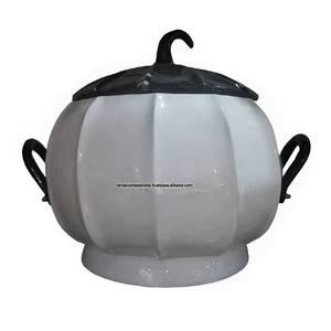 Plat à chafing en acier inoxydable noir et blanc de haute qualité en forme de citrouille, parfait pour les mariages, les réceptions et les fêtes à des prix avantageux - Product Image 3