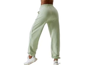 Pantalon de yoga ample pour femme en coton respirant, pantalon de sport, étiquettes personnalisées, sans logo, fabricant de pantalons et de jupes pour femme - Product Image 5
