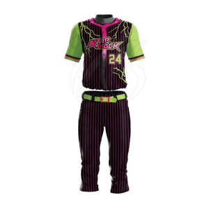 Design personnalisé uniforme de baseball respirant de haute qualité pour hommes dernier style ensemble de vêtements de sport à vendre - Product Image 1