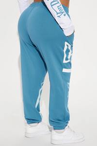 กางเกงวอร์มผู้หญิงทรงหลวมปรับแต่งได้พิมพ์ลายสกรีนผ้าฟลีซทันสมัย - Product Image 2