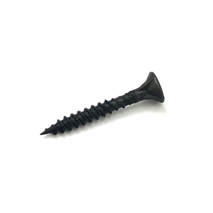 Tornillo autorroscante de cabeza de trompeta con fosfato negro, rosca fina y gruesa, para paneles de yeso - Product Image 1