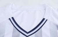 Maillot de football pour homme à manches courtes, col en V, imprimé par transfert thermique, 100 % polyester respirant, design personnalisé OEM, 300g