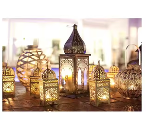 Direct Usine Taux Fer Antique Marocain Lanternes Suspendues Vitrail Indien À La Main Personnalisation Disponible par décor impex - Product Image 2