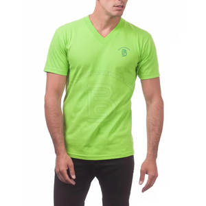 Camisetas Personalizadas con Cuello en V para Hombre, 100% Algodón, Transpirables, al por Mayor, Camisetas de Manga Corta con Cuello en V - Product Image 6