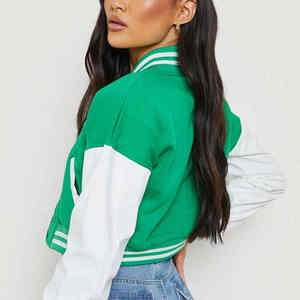 Nouveauté veste universitaire célèbre pour femmes à la mode en hiver veste grande taille respirante avec logo personnalisé rembourrage en coton écologique - Product Image 6