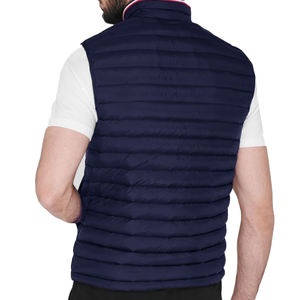 OEM ligero transpirable al aire libre Puffer Chaleco con logotipo personalizado hombres diseño con capucha hinchada chalecos de burbuja para el invierno fácil - Product Image 4