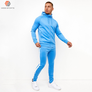 MESS SPORTS Fitness Survêtements pour hommes de couleur unie, sweat-shirt à capuche, pantalon de survêtement, ensembles décontractés, 100% coton, hiver, grande taille - Product Image 3