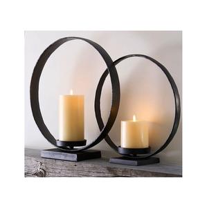 Vintage inspired metal candle holder <b>set</b> handcrafted <b>for</b> indoor <b>outdoor</b> use living room <b>dining</b> table bedroom patio - Product Image 3