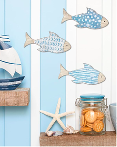 Fabriqué à la main moderne été poisson mur Sculpture métal poisson Art pour chambre côtière nautique plage Marine décor côtier nautique - Product Image 2