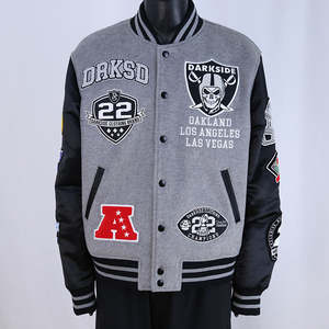 Veste universitaire en chenille brodée tendance personnalisée, streetwear, vente chaude, style cool, patchs en laine, vestes d'hiver pour hommes - Product Image 1