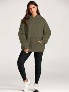 Wholesale Custom Women's 100% Cotton <b>Hoodies</b> Pullover High Quality Blank Oversized <b>Fleece</b> <b>Hoodies</b> - Product Image 5