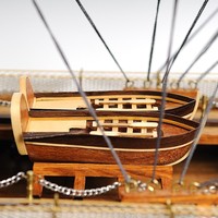 Modèle de bateau en bois HMS Victory, grand modèle de 97 cm, bois peint, objet de collection - Artisanat vietnamien