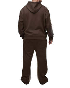 Conjunto de Dos Piezas de Sudadera con Capucha de Invierno, Estilo Urbano, Lavado Ácido, Poliéster/Algodón Ligero y Transpirable, Colores Personalizados, Impresión Digital, OEM - Product Image 2