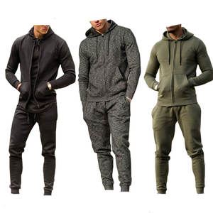 Comprar 2025 mejor calidad ropa de gimnasio Fitness deportes ropa polar entrenamiento chándales hombres dos piezas conjunto chándal Jogging traje para hombres - Product Image 6