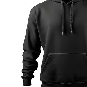 <b>Men's</b> Custom Hoodie with Two-tone Sleeves Taped Neck Front <b>Pouch</b> Pocket-100% Cotton Different Sizes and Colours - Product Image 6