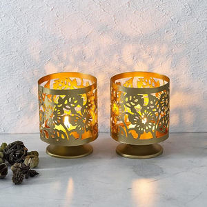 Premium Quality Vintage Iron Metal Tabletop <b>Candle</b> Holder Glass Votive Light T-light Holder With Lid Wedding Home Decor Lighting - Product Image 3