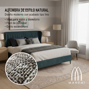 Alfombra de Exterior Manemi, Rectangular, con Diseño de Medallón, de Polipropileno, Hecha a Máquina, Resistente a las Manchas, para Uso en Interiores y Exteriores - Product Image 4