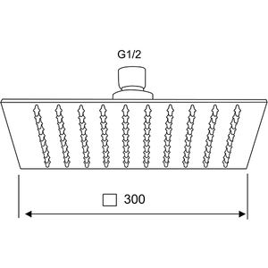 30 CM <b>Square</b> Chrome <b>Shower</b> <b>Head</b> for Bath Use Stylish Headband Accessory - Product Image 2