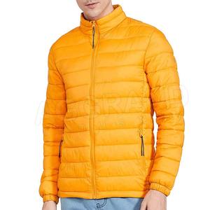 High Quality Embroidered Front <b>Men's</b> Stand Collar Canvas Winter Puffer <b>Jacket</b> Waterproof Breathable Lightweight Zipper Closure - Product Image 6