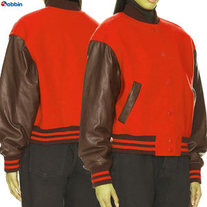 Veste de baseball personnalisée à la mode, veste varsity de haute qualité avec manches en cuir, veste bomber varsity pour femme, unisexe - Product Image 6