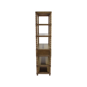 Bibliothèque élégante traditionnelle écologique et durable en bois massif à cinq niveaux pour chambre à coucher salle à manger hôtel salon meubles à usage domestique - Product Image 4