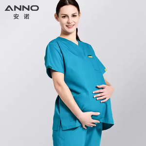 Tenues médicales <span class=keywords><strong>de</strong></span> maternité ANNO, ensembles <span class=keywords><strong>de</strong></span> blouses extensibles avec soutien abdominal pour les médecins et les infirmières enceintes - Product Image 5
