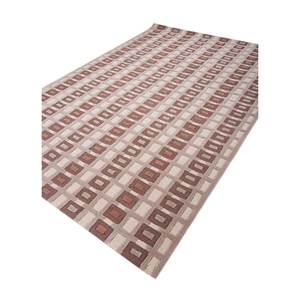 พรมขนสัตว์ทอมือสีเบจและสีน้ำตาลลายเรขาคณิตสไตล์โบโฮสำหรับบ้าน ห้องนั่งเล่น ทางเดิน ห้องโถง-รุ่นท็อป-243 - Product Image 2