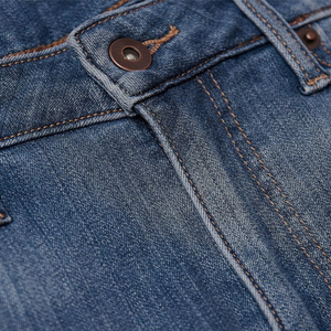 กางเกงยีนส์เอวกลางแบบลำลองสำหรับผู้ชายกางเกงยีนส์ซักได้ไซส์กลางมีกระดุมตรงสำหรับฤดูใบไม้ร่วงสำหรับใช้ในชีวิตประจำวัน - Product Image 4