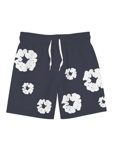 2025 été nouveaux hommes décontracté à la mode dentelle florale imprimé respirant séchage rapide maille Shorts cordon fermeture extérieur bas - Product Image 4