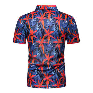 เสื้อโปโลผู้ชายสำหรับฤดูร้อน เหมาะสำหรับการพิมพ์ลายแบบระเหิด ระบายอากาศได้ดีและมีน้ำหนักเบา สไตล์ฤดูร้อน เสื้อโปโลแบบพิมพ์ลายแบบระเหิด - Product Image 4