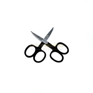 Tijeras para Cejas de Alta Calidad con Recubrimiento de Polvo Negro, Hoja Recta Afilada de Acero Inoxidable, Herramienta de Belleza con Logotipo Personalizado - Product Image 1