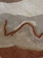 Tapis de luxe moderne abstrait à poils longs en laine de Nouvelle-Zélande, tufté à la main, anti-chute de poils, anti-taches, épais, pour la maison