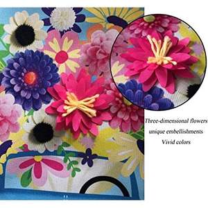 USA TOP FLAGSINC Lot de 2 drapeaux de jardin double face pour camion de fleurs, 12,5x18 pouces, bleu, drapeau extérieur pour voiture - Product Image 3