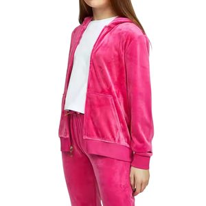 Luxury Women's Velvet Hooded Hoodies Eco-Friendly Quick-Dry Breathable Soft Fabric High Quality Full Sleeve Winter Casual - Product Image 3