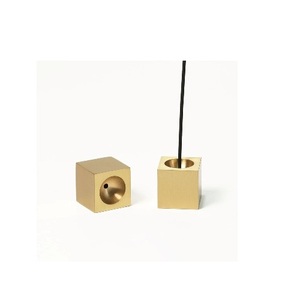Latón dorado hecho a mano Minimal diseño moderno Ash Catcher incienso Metal Aroma Burner Stick titular - Product Image 1