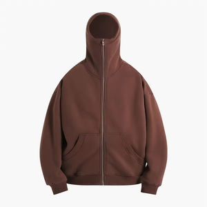 Sweat à capuche pour homme avec masque de ninja personnalisé par le vendeur RTS, coton lourd, patchwork, double capuche, fermeture éclair, cagoule, lavage à l'acide - Product Image 4