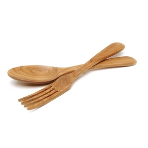 Ensemble d'ustensiles de cuisine, meilleures ventes, couverts de cuisine, mélange de salade en bois Durable, fourchette et cuillère à dîner, article à salade à Long manche - Product Image 3
