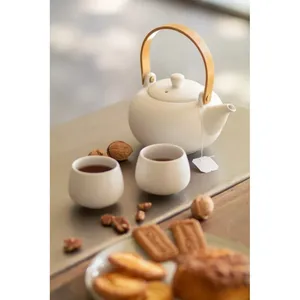 Juego de Té Sencha Personalizado con Diseño de Cerámica y Bambú para Amantes del Café y el Té - Product Image 4