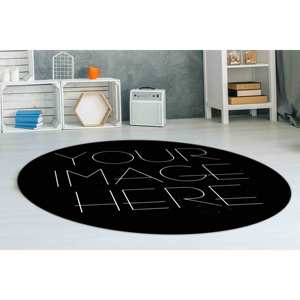 พรมกำมะหยี่ทรงกลมส่วนบุคคล: ภาพที่กำหนดเองการตกแต่งที่ทันสมัยพรมบางใยสังเคราะห์ - Product Image 2