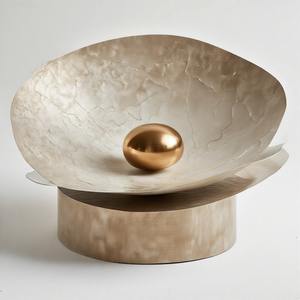 Bol de service à manger Crown Tide Luxe en forme ronde personnalisée pour la décoration de service de mariage d'hôtel à la maison - Product Image 5