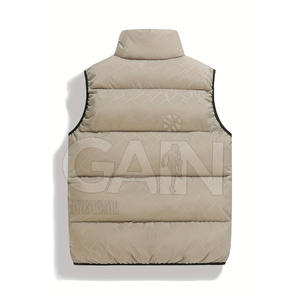 Veste d'hiver décontractée légère pour hommes 100% polyester Gilet bouffant à col montant de haute qualité sans capuche chaude - Product Image 2