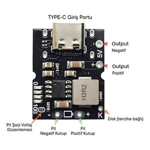 Módulo de Carga y Descarga de Batería de Litio Tipo-C 5V 2A para 4.2V 4.35V para BMS - Product Image 5