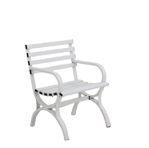 New design steel white outdoor <b>bench</b> for home outdoor furniture sitting chair general place patio garden park made in india 2023 - Product Image 1