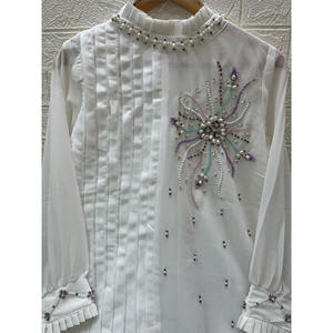 Designer moderne indien pakistanais vêtements nouveauté Salwar Kameez travail à la main Kurti pantalon Dupatta Georgette dernière broderie - Product Image 1