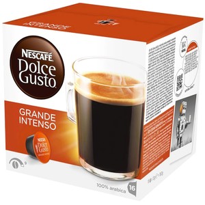NES-Cafe Dolce Gusto Grand intenso กาแฟสำเร็จรูป16จำนวน144กรัมแคปซูลรสชาติที่เป็นกรดพร้อมด้วยถั่วรสช็อกโกแลตผลไม้